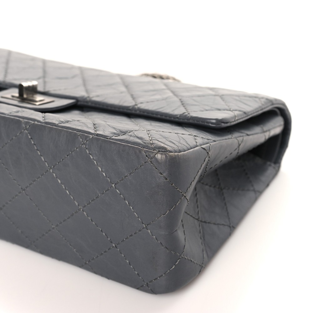 Aged Calfskin Quilted 2.55 Reissue Flap 226 Grey