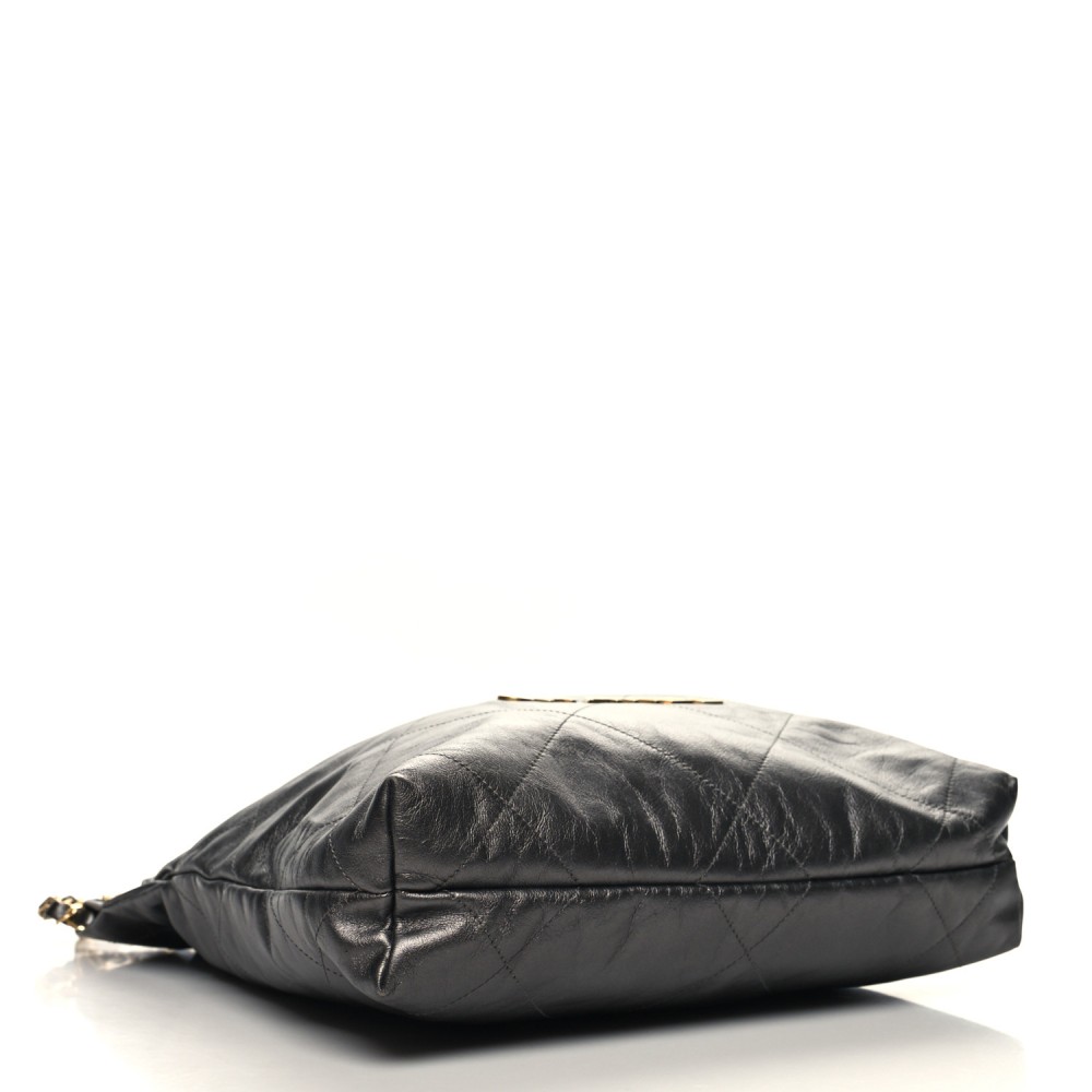 Metallic Calfskin Quilted Small Chanel 22 Ruthenium