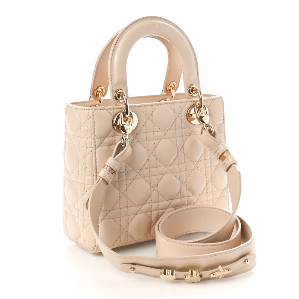 Calfskin Cannage Small My ABCDior Lady Dior Beige