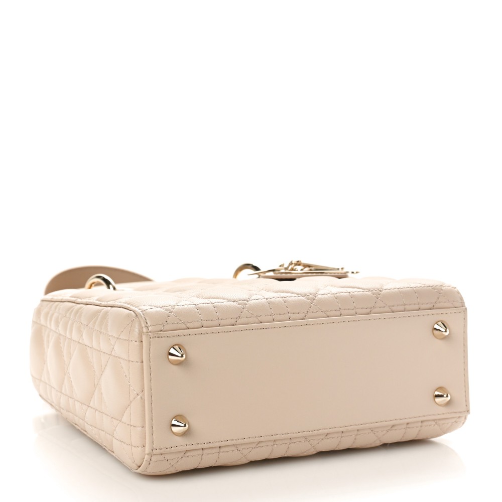 Calfskin Cannage Small My ABCDior Lady Dior Beige