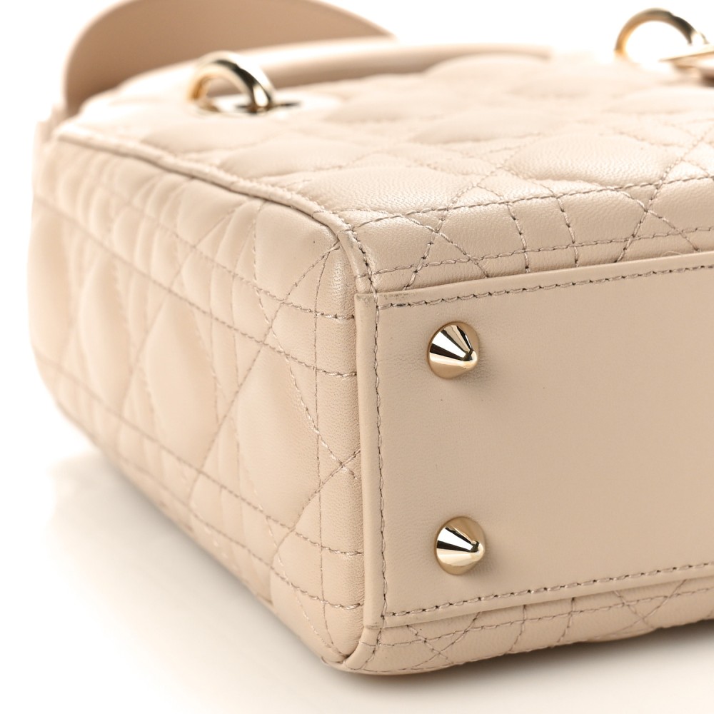 Calfskin Cannage Small My ABCDior Lady Dior Beige