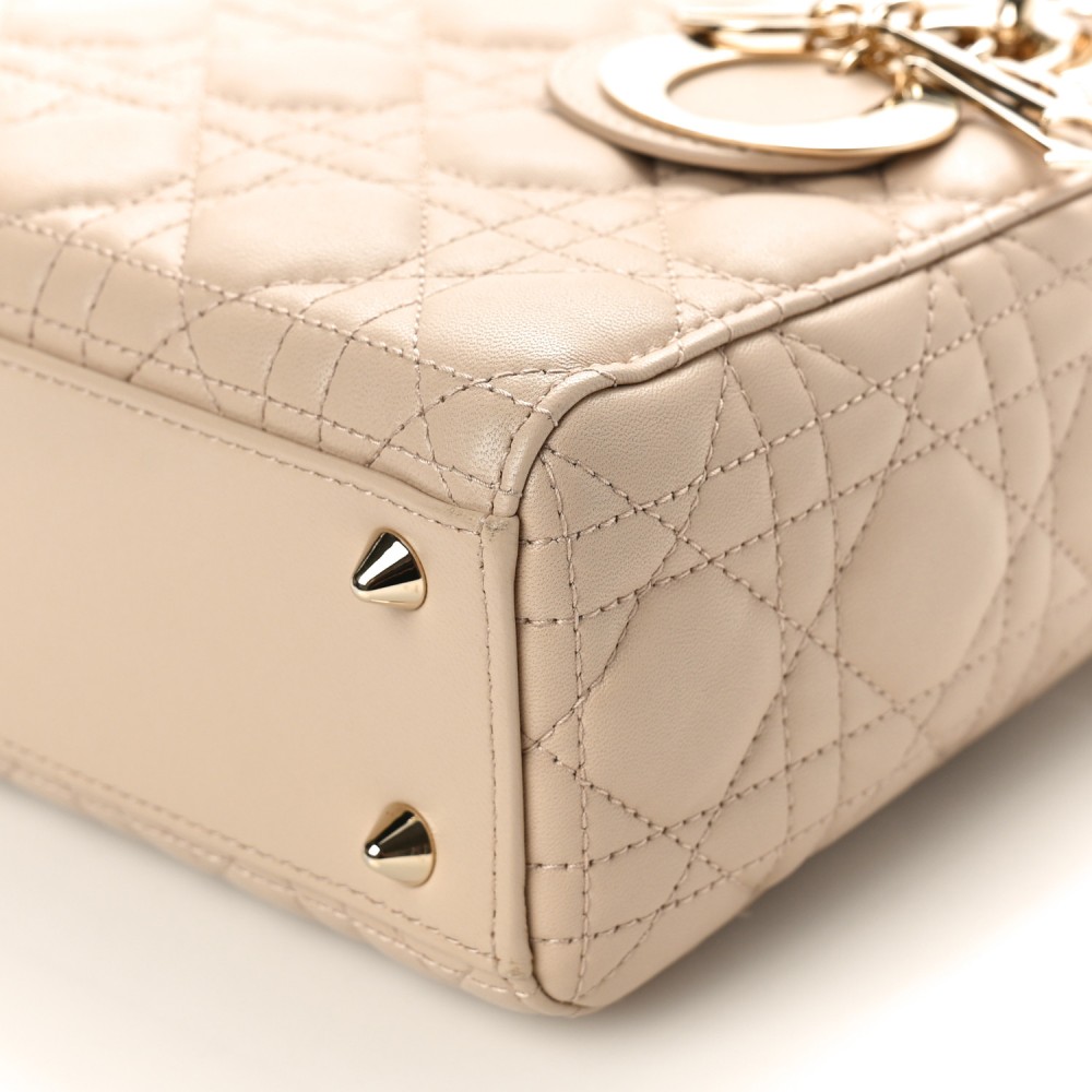 Calfskin Cannage Small My ABCDior Lady Dior Beige