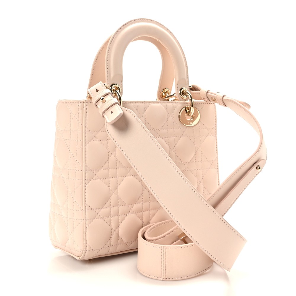 Lambskin Cannage Small My ABCDior Lady Dior Light Pink