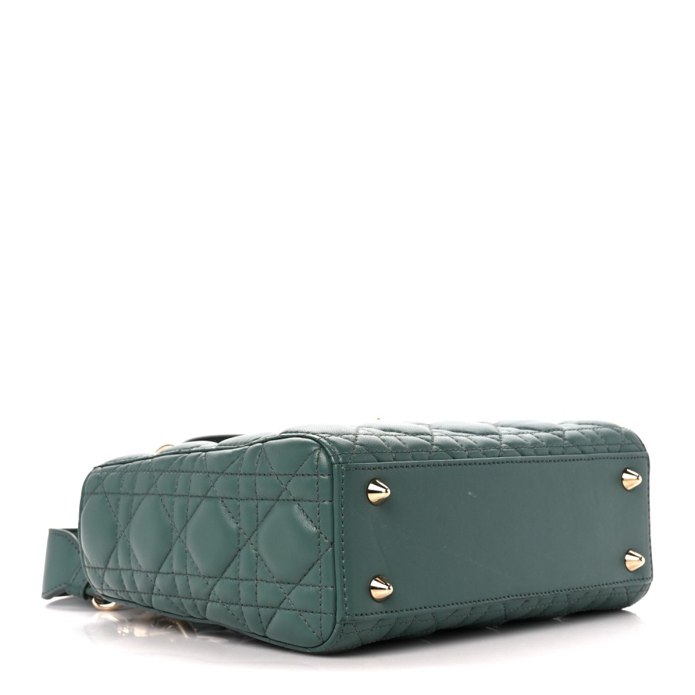 Lambskin Cannage Small My ABCDior Lady Dior Dark Green