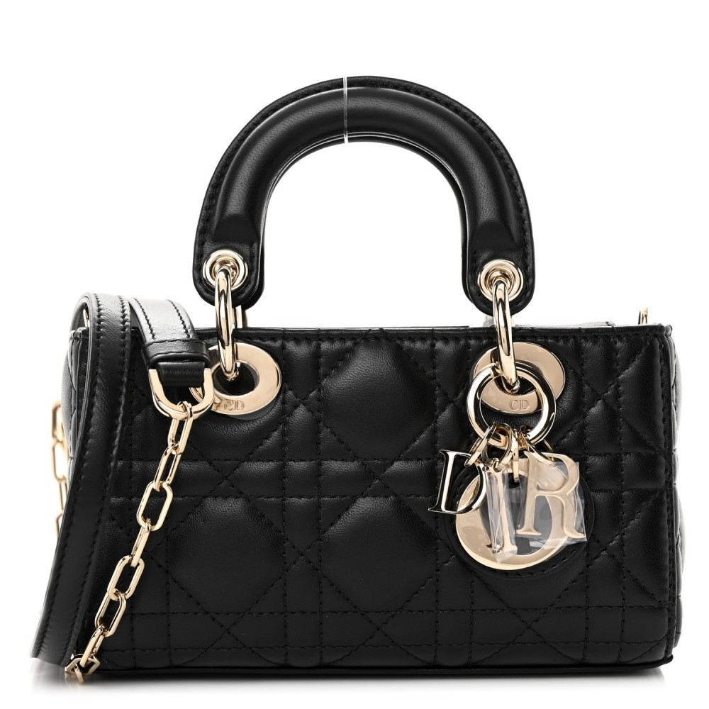 Lambskin Cannage Micro Lady D-Joy Black