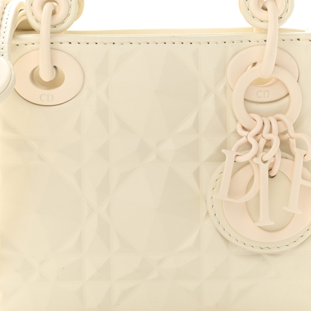 Calfskin Cannage Diamond Micro Lady Dior Latte