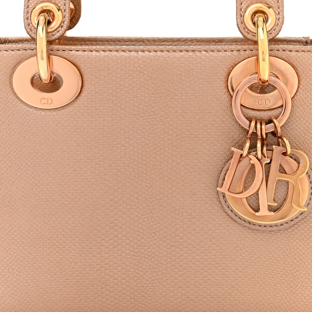 Lizard Mini Lady Dior Beige