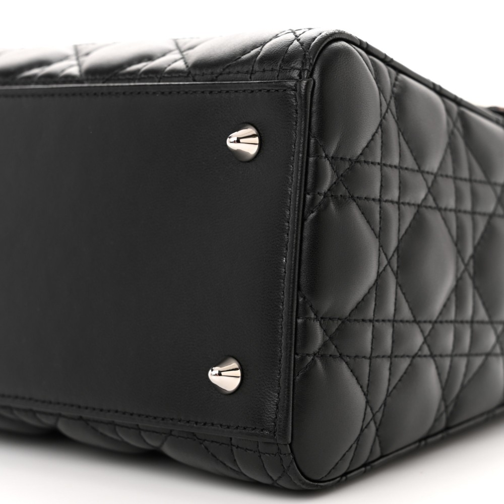 Lambskin Cannage Medium Lady Dior Black