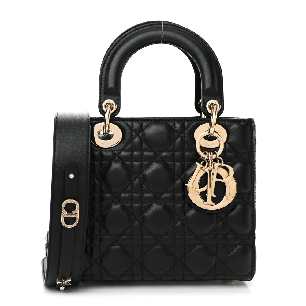 Lambskin Cannage Small My ABCDior Lady Dior Black