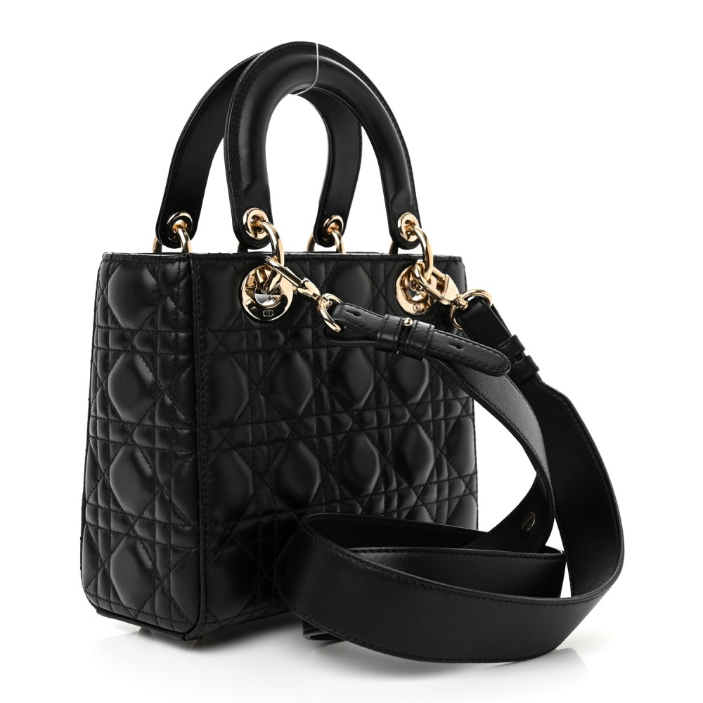 Lambskin Cannage Small My ABCDior Lady Dior Black