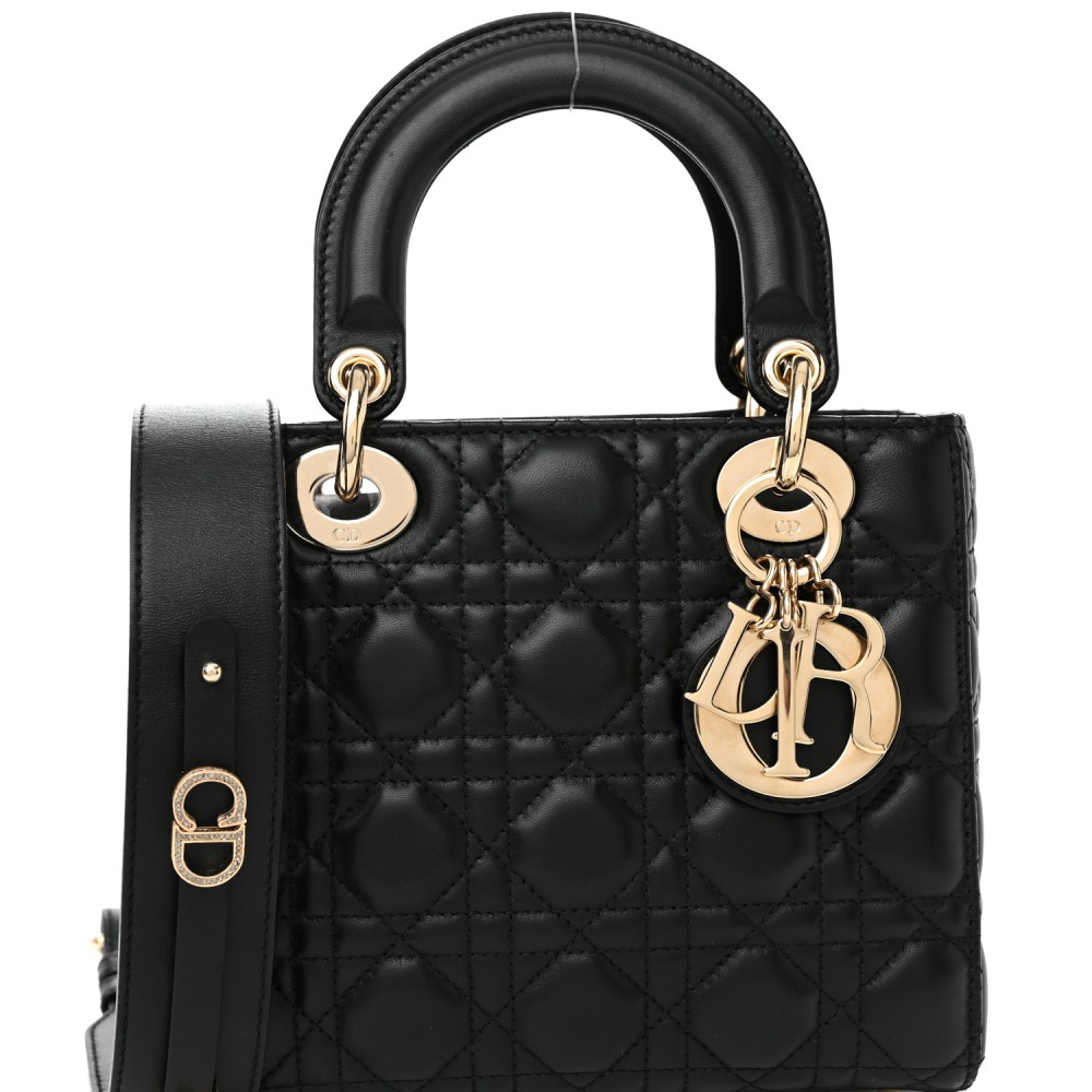 Lambskin Cannage Small My ABCDior Lady Dior Black