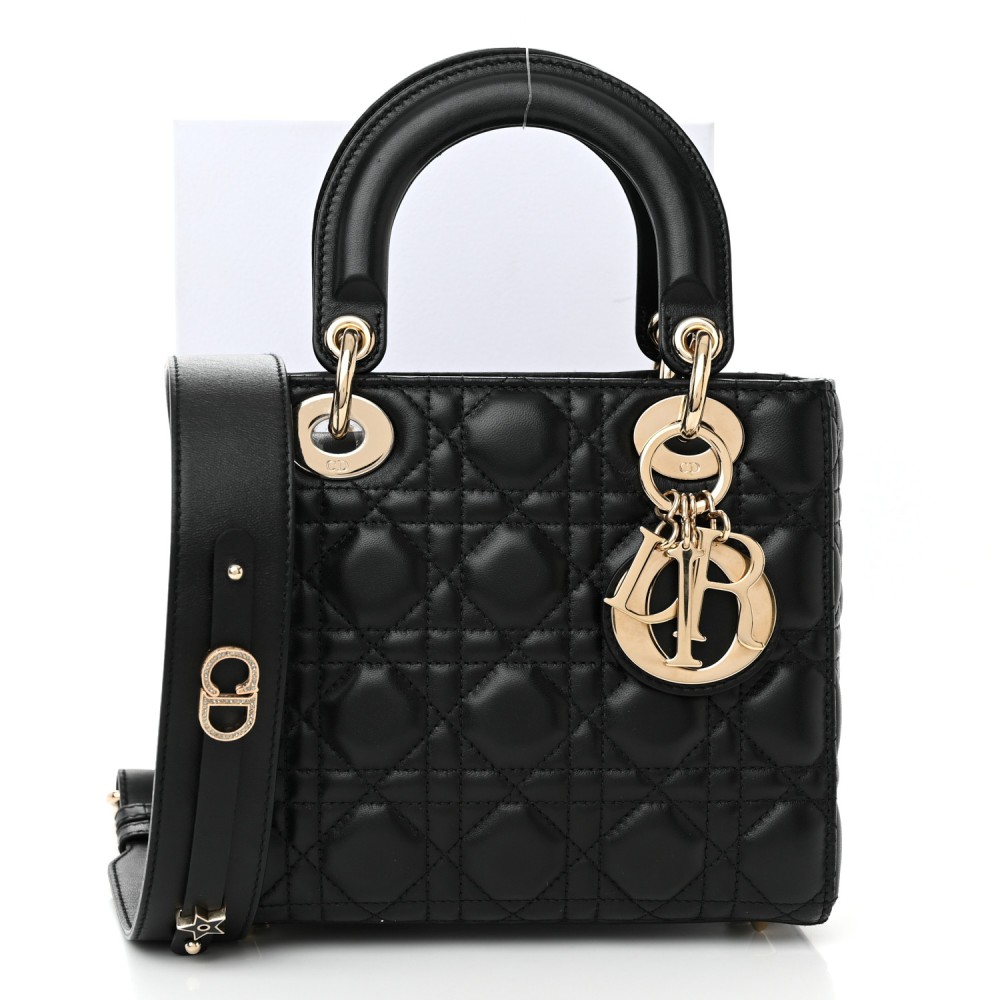 Lambskin Cannage Small My ABCDior Lady Dior Black