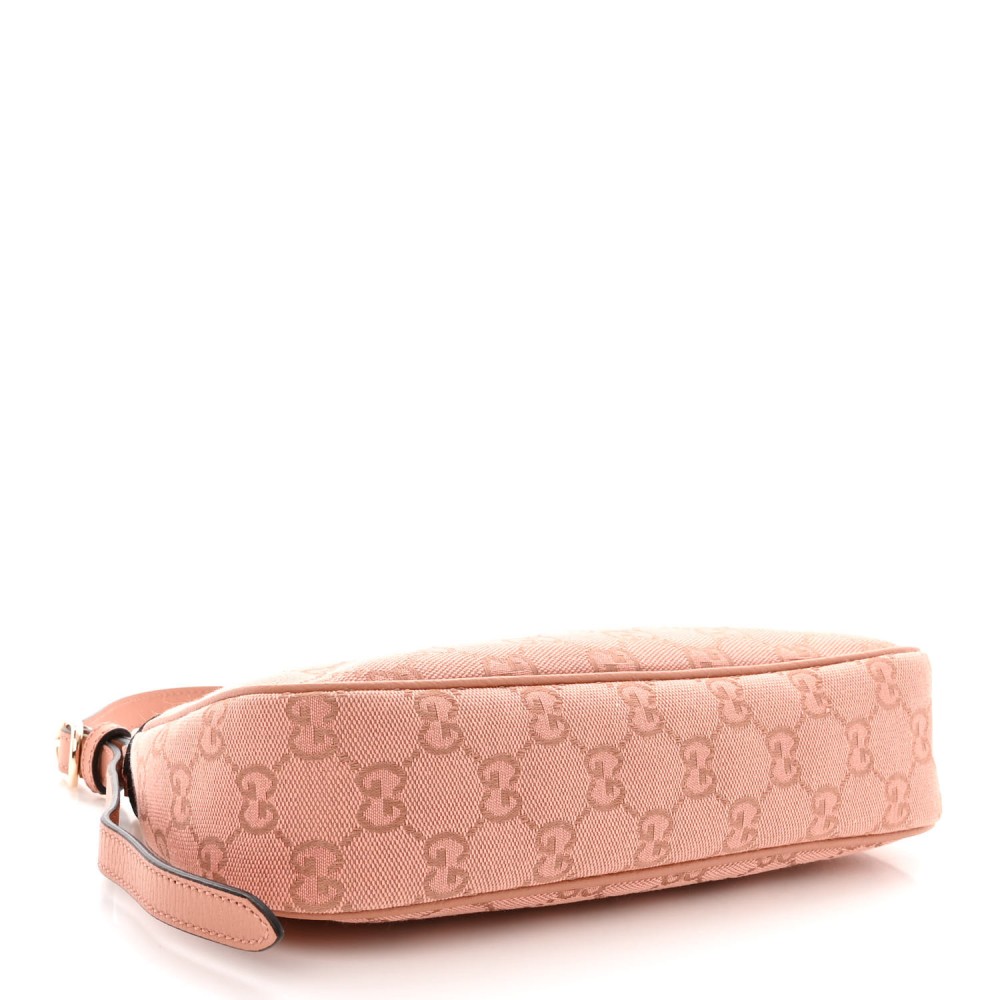 Monogram Textured Dollar Calfskin Small Ophidia Hobo Cloche Rose Pink