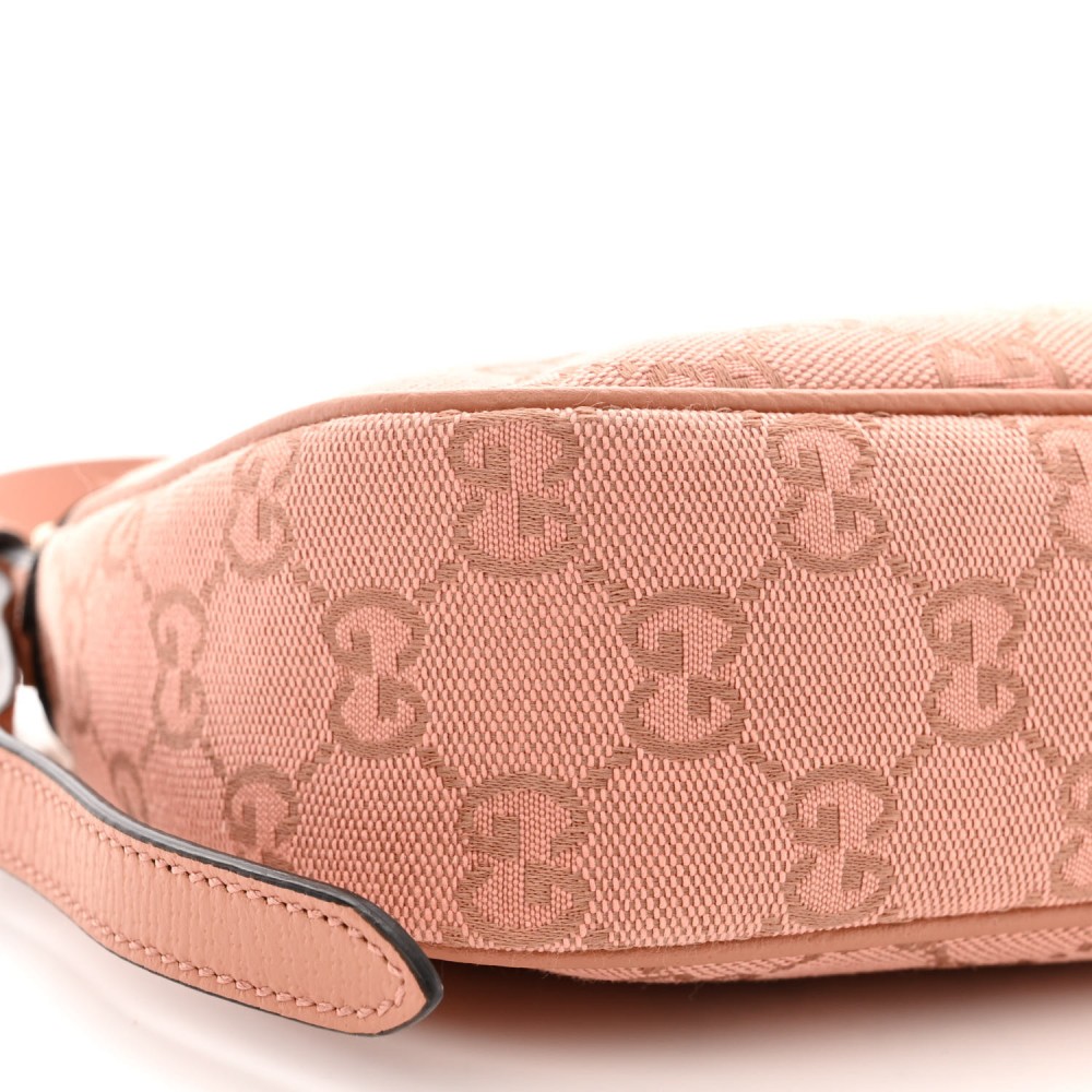 Monogram Textured Dollar Calfskin Small Ophidia Hobo Cloche Rose Pink