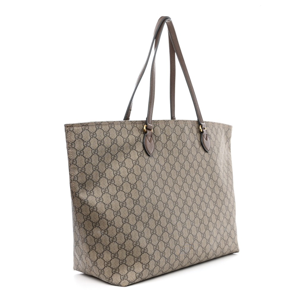 GG Supreme Monogram Medium Ophidia Shopping Tote Ebony