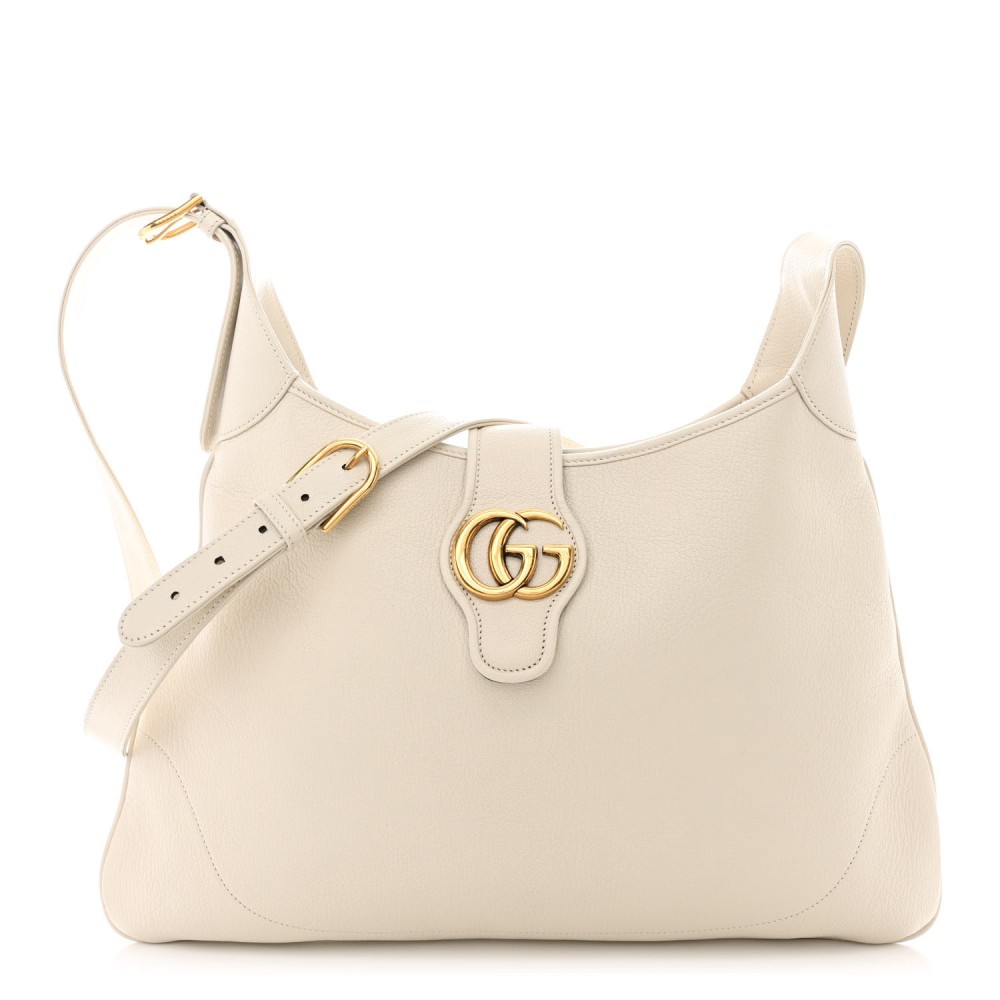 Goatskin Large Aphrodite Shoulder Bag Mystic White