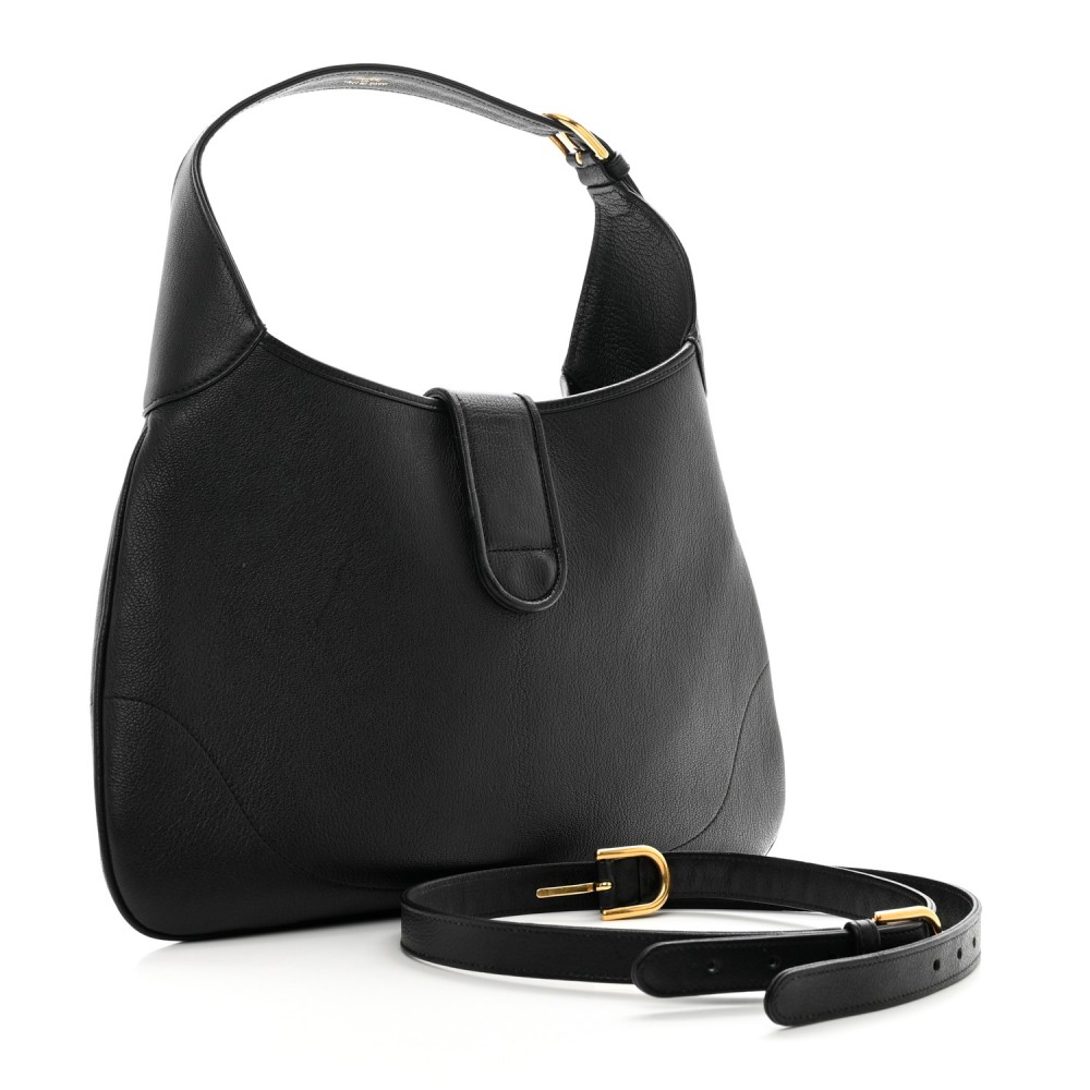 Goatskin Medium Aphrodite Shoulder Bag Black