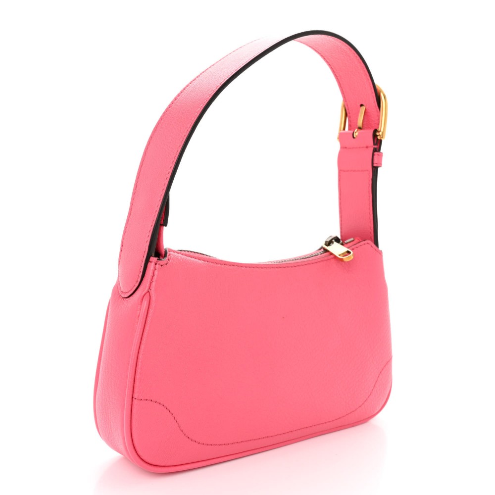 Goatskin Mini Aphrodite Shoulder Bag Rhodamine Pink