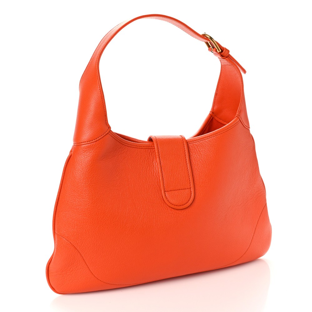 Goatskin Medium Aphrodite Shoulder Bag Deep Orange