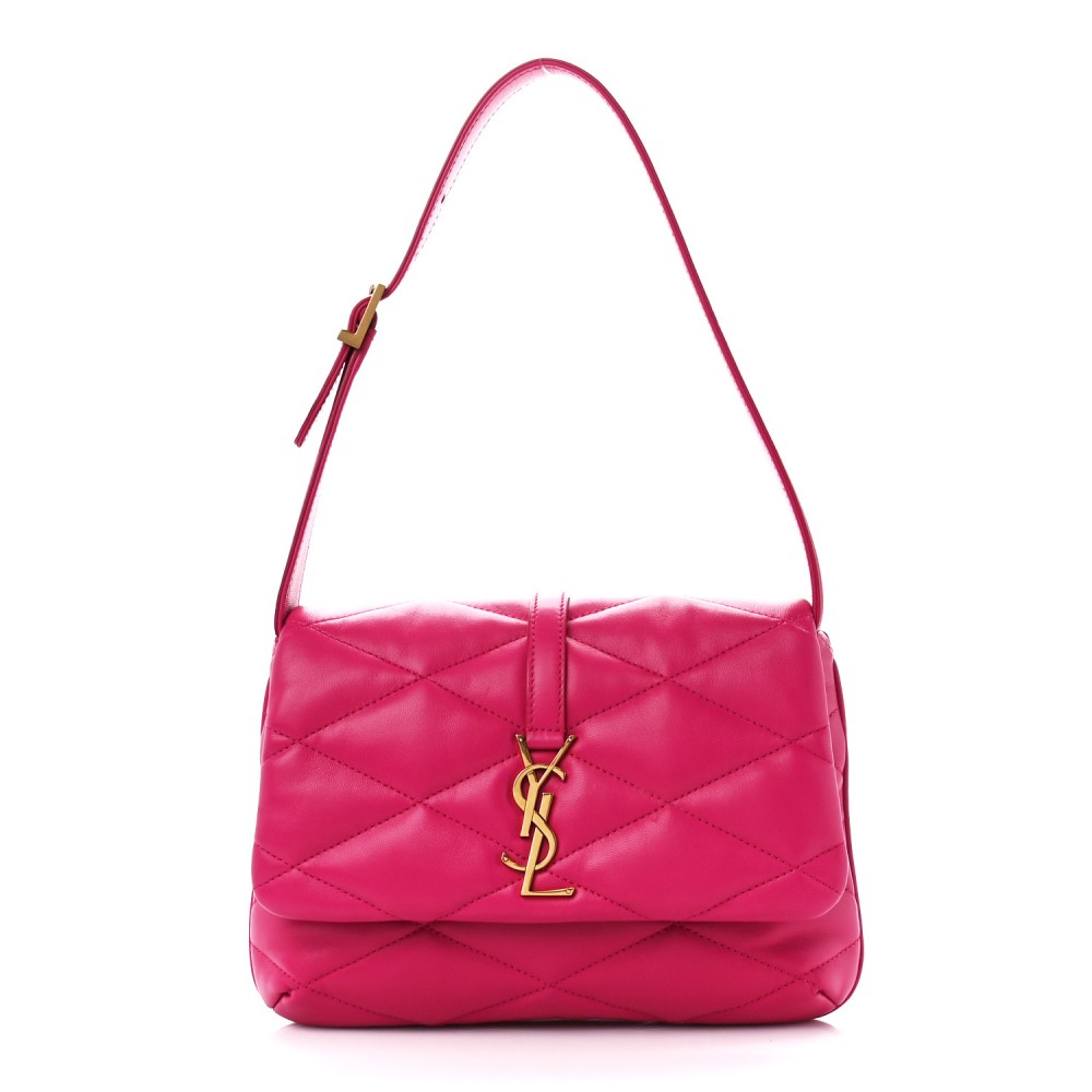 Lambskin Quilted Le 57 Diamond Shoulder Bag Pink