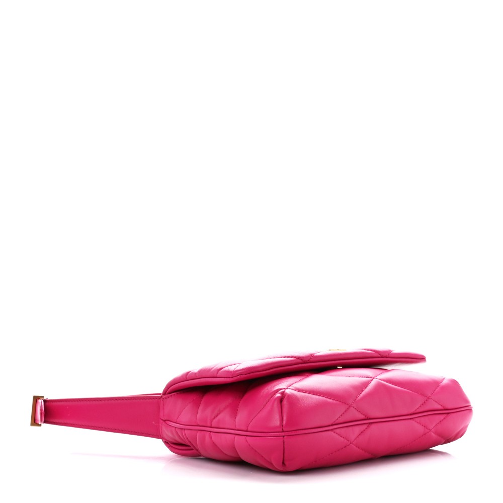 Lambskin Quilted Le 57 Diamond Shoulder Bag Pink