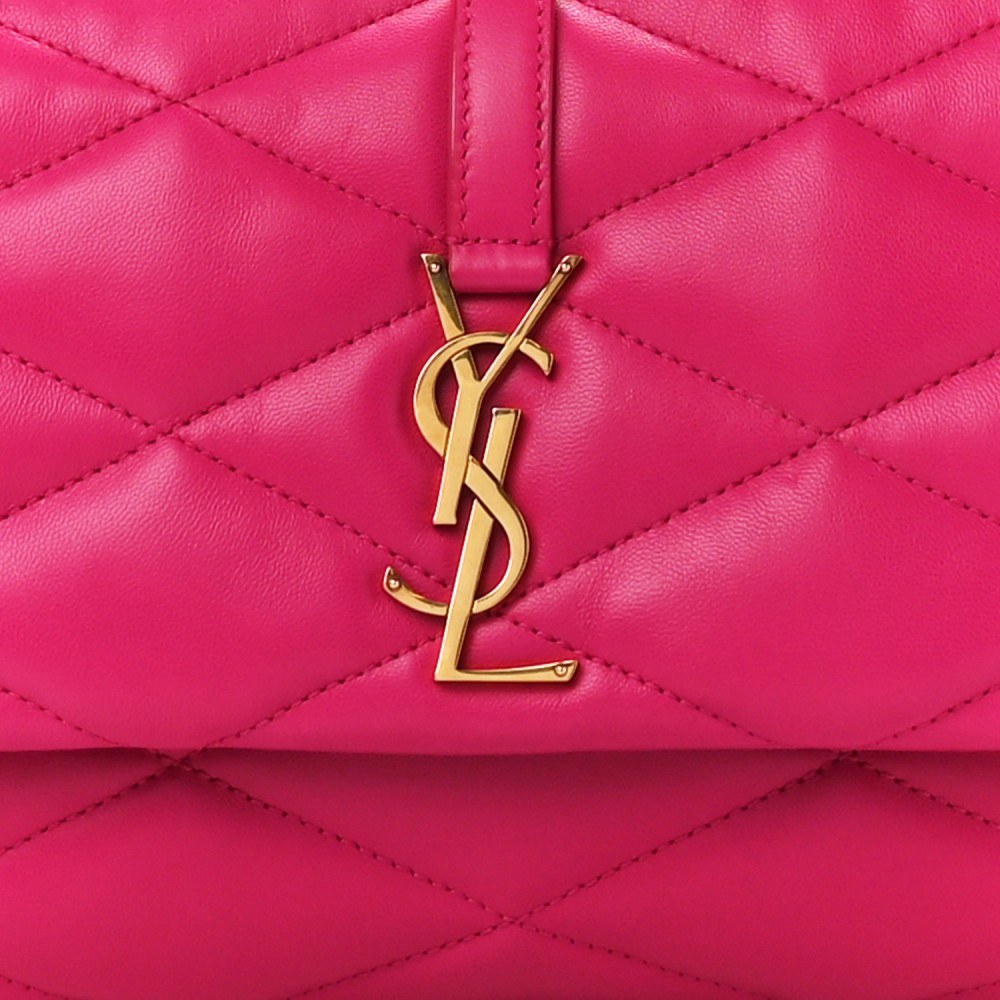 Lambskin Quilted Le 57 Diamond Shoulder Bag Pink