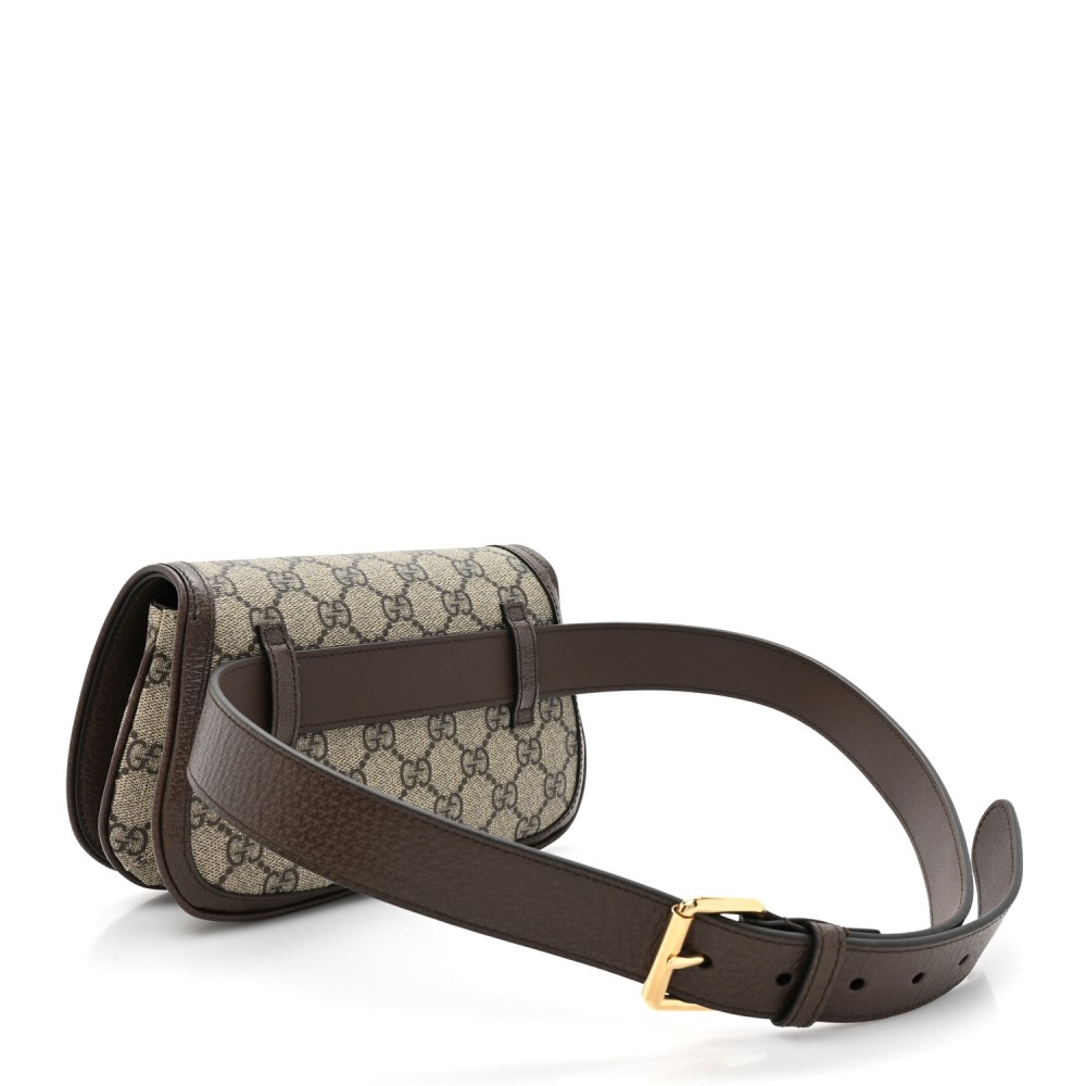 GG Supreme Monogram Textured Dollar Calfskin Blondie Belt Bag 85 34 Beige Ebony New Acero