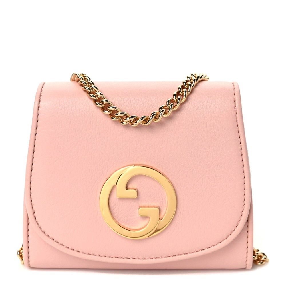 Roxy Calfskin Medium Blondie Chain Wallet Powder Pink