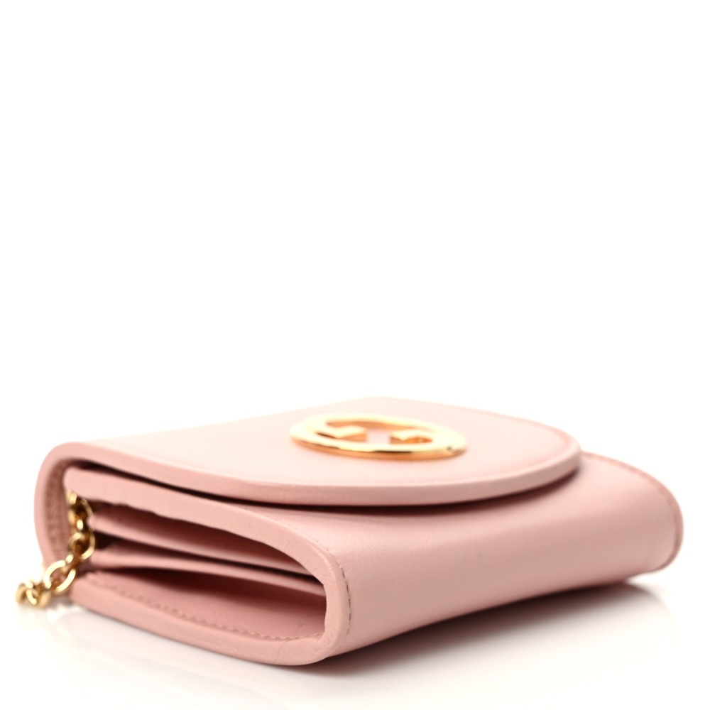 Roxy Calfskin Medium Blondie Chain Wallet Powder Pink