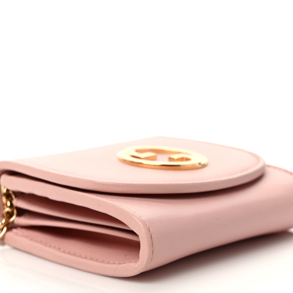 Roxy Calfskin Medium Blondie Chain Wallet Powder Pink