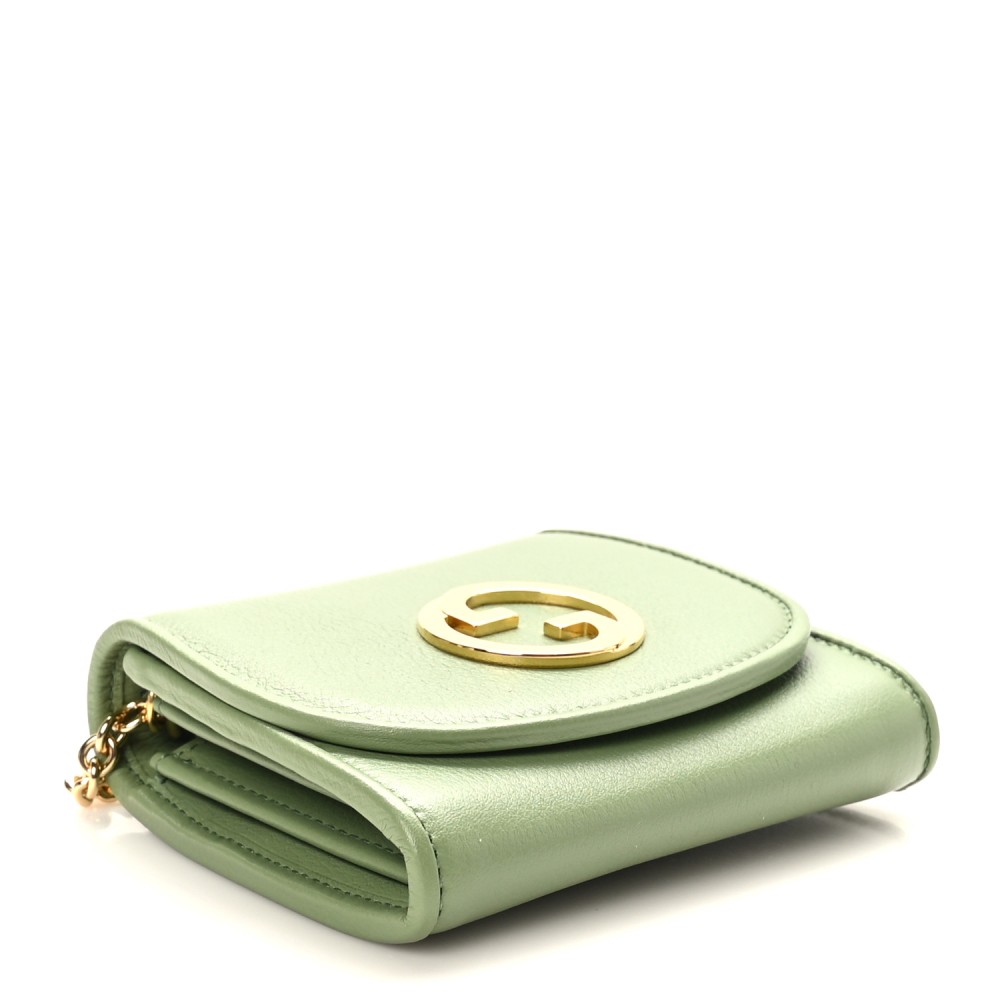 Roxy Calfskin Medium Blondie Chain Wallet Salamander Green