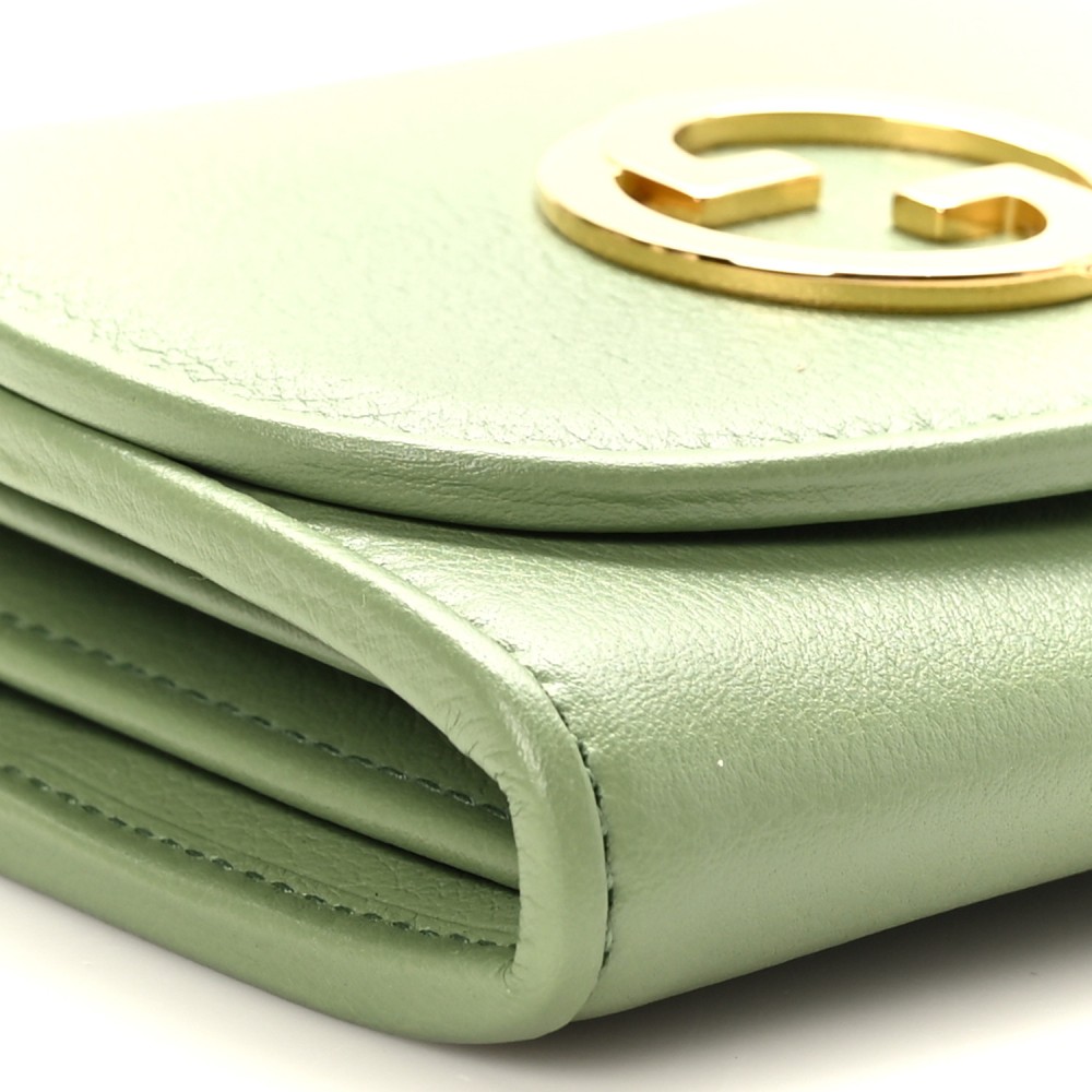 Roxy Calfskin Medium Blondie Chain Wallet Salamander Green