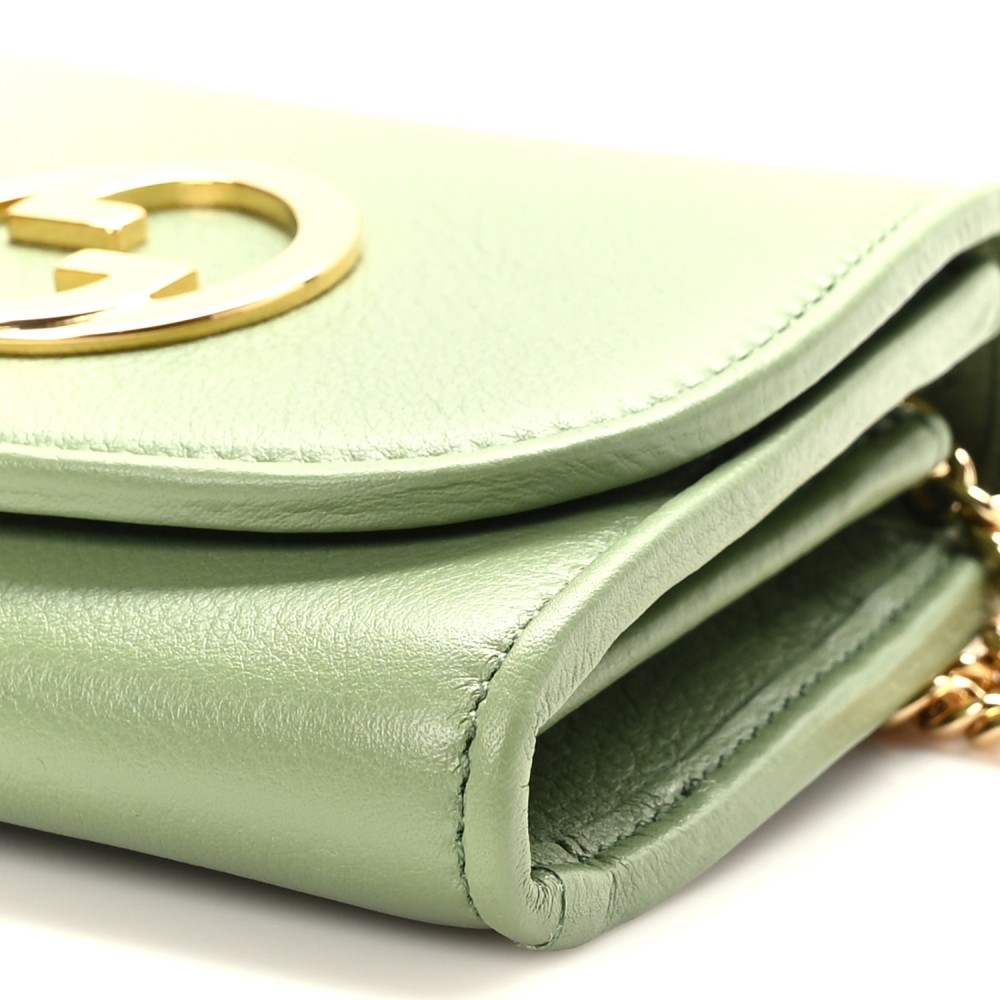 Roxy Calfskin Medium Blondie Chain Wallet Salamander Green