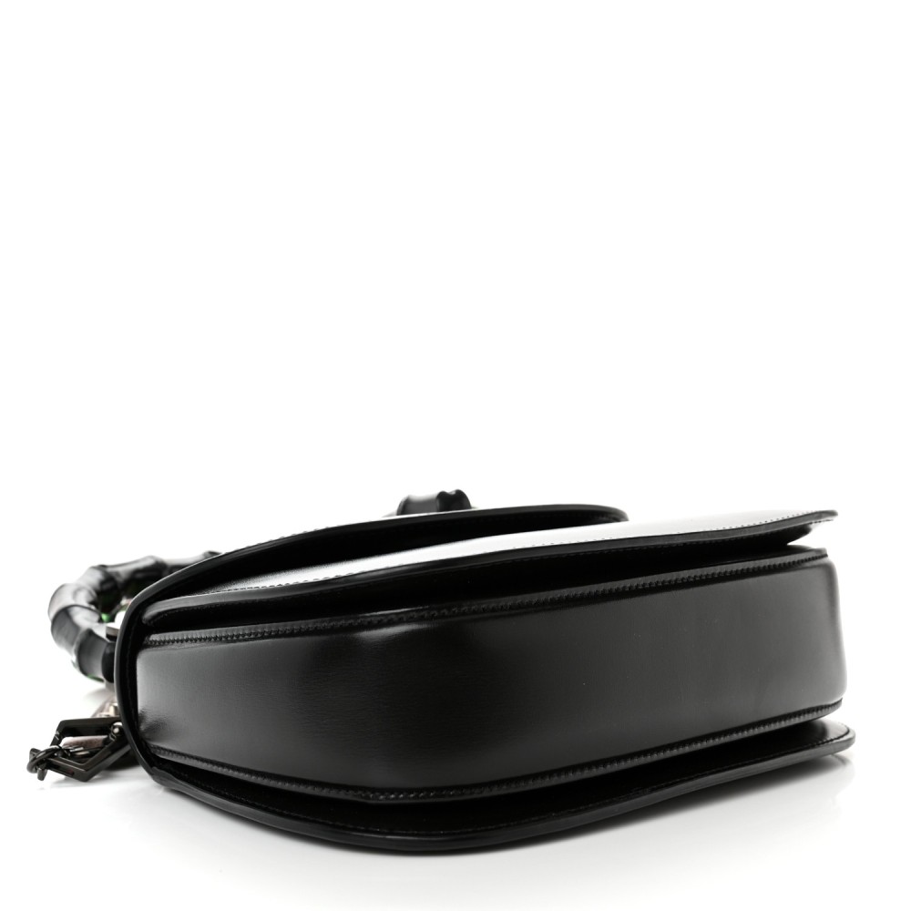 Boarded Dyana Lux Calfskin Monochrome 100 Centennial Music Small Bamboo 1947 Top Handle Bag Black