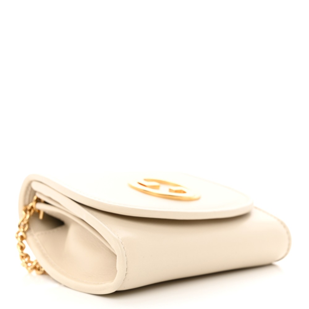 Roxy Calfskin Medium Blondie Chain Wallet Mystic White