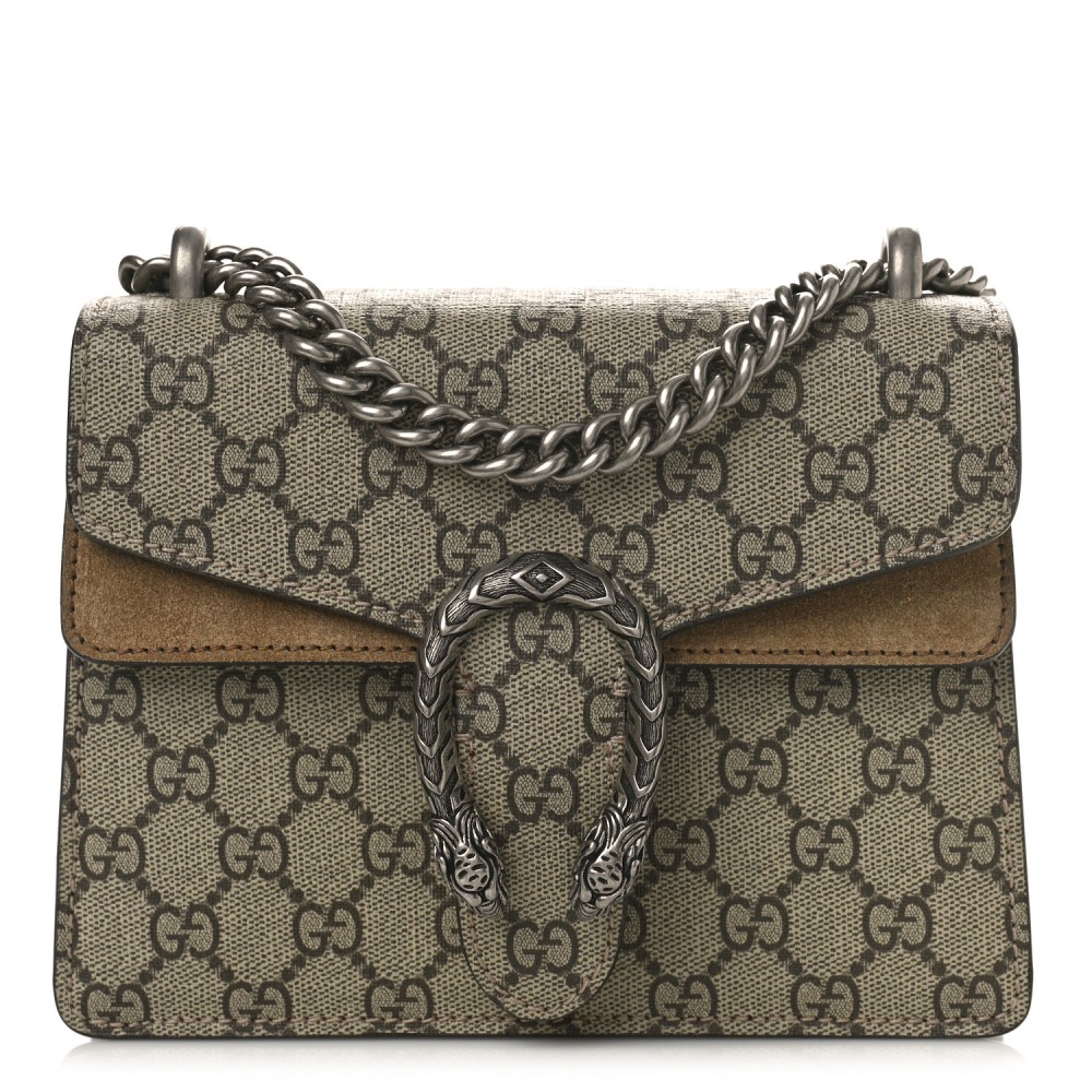 GG Supreme Monogram Mini Dionysus Shoulder Bag Taupe