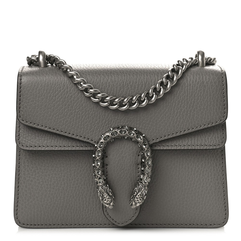 Calfskin Mini Dionysus Shoulder Bag Dusty Grey