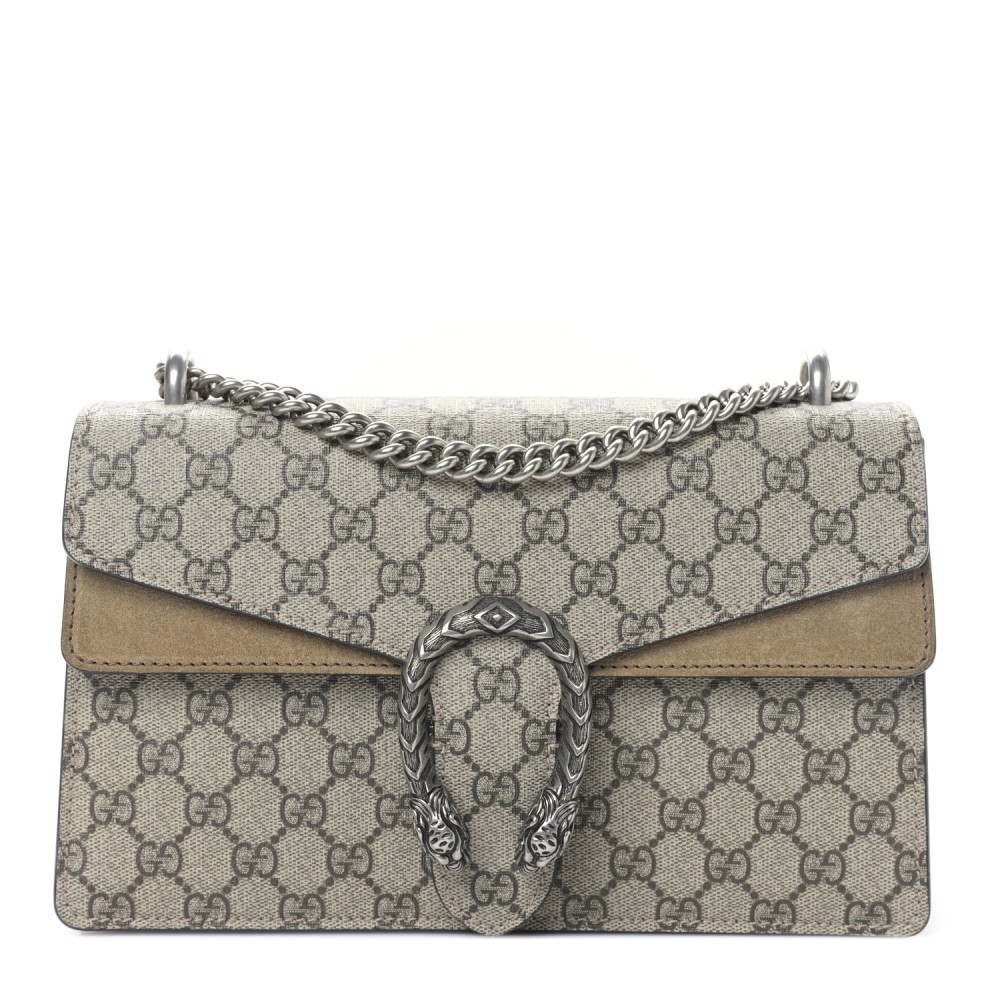 GG Supreme Monogram Small Dionysus Shoulder Bag Taupe