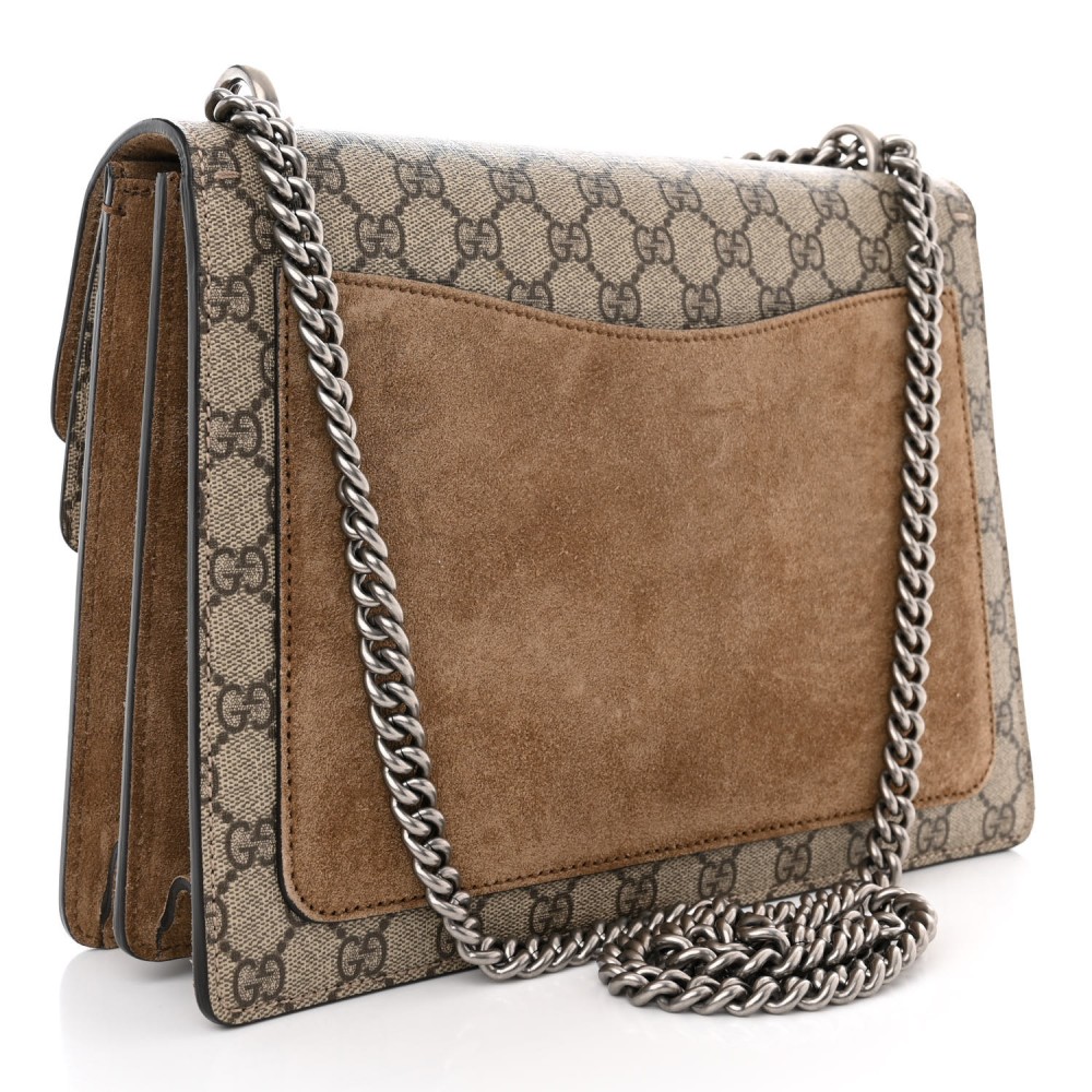 GG Supreme Monogram Medium Dionysus Shoulder Bag Taupe