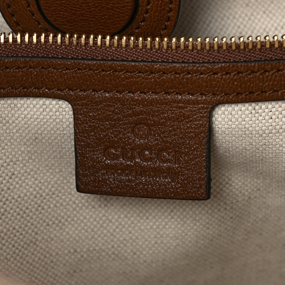 Monogram Horsebit 1955 Tote Bag Beige Brown Sugar