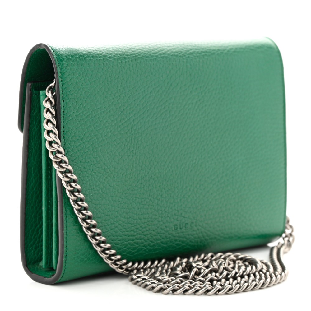 Calfskin Mini Dionysus Chain Wallet Emerald