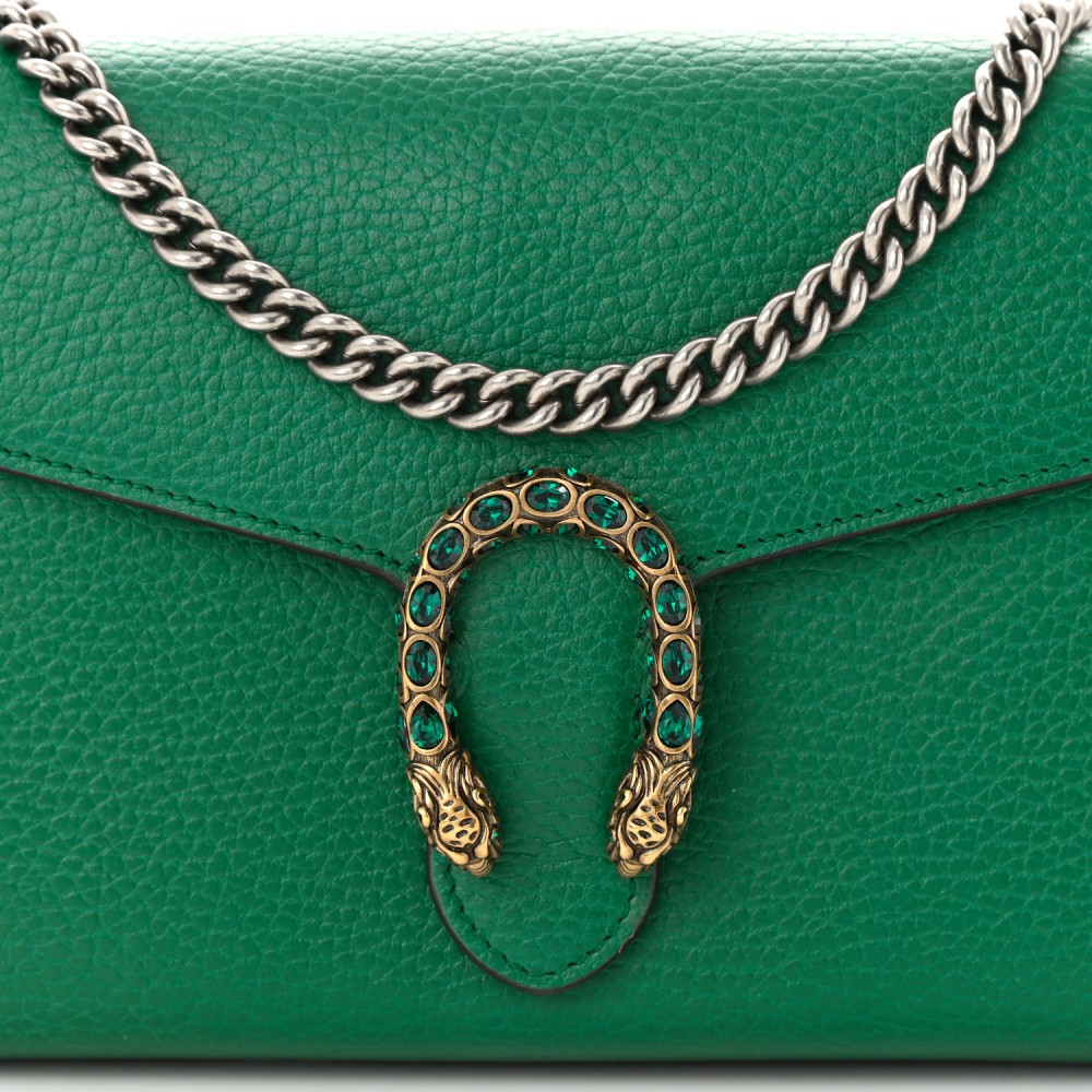 Calfskin Mini Dionysus Chain Wallet Emerald