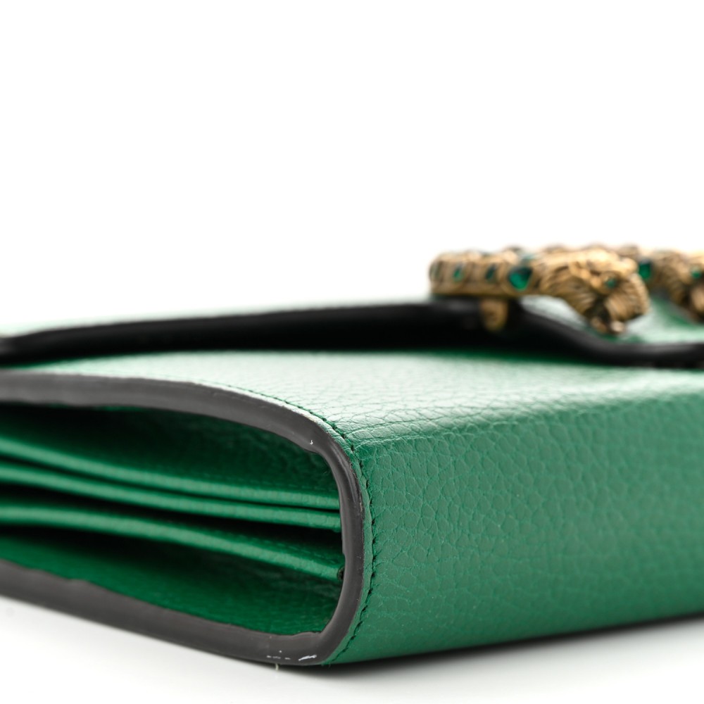 Calfskin Mini Dionysus Chain Wallet Emerald