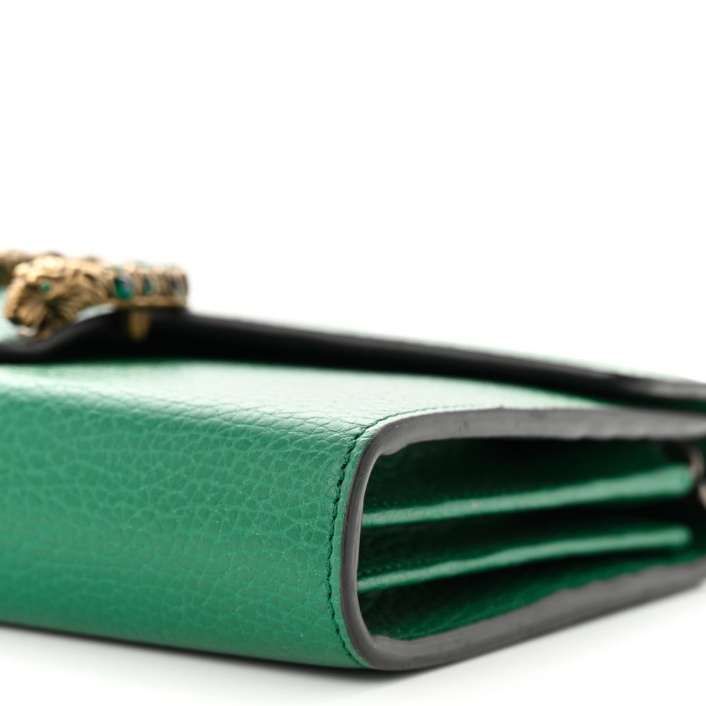 Calfskin Mini Dionysus Chain Wallet Emerald