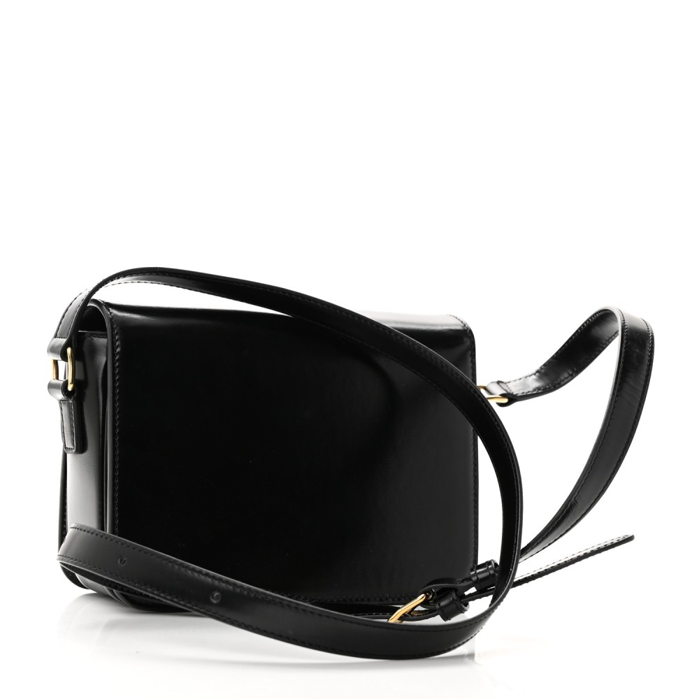 Shiny Calfskin Small Triomphe Black