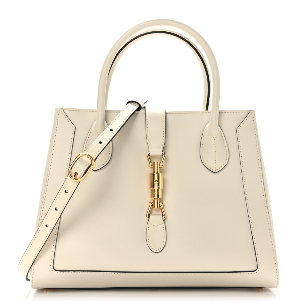 Boarded Plutone Calfskin Medium Jackie 1961 Tote Mystic White