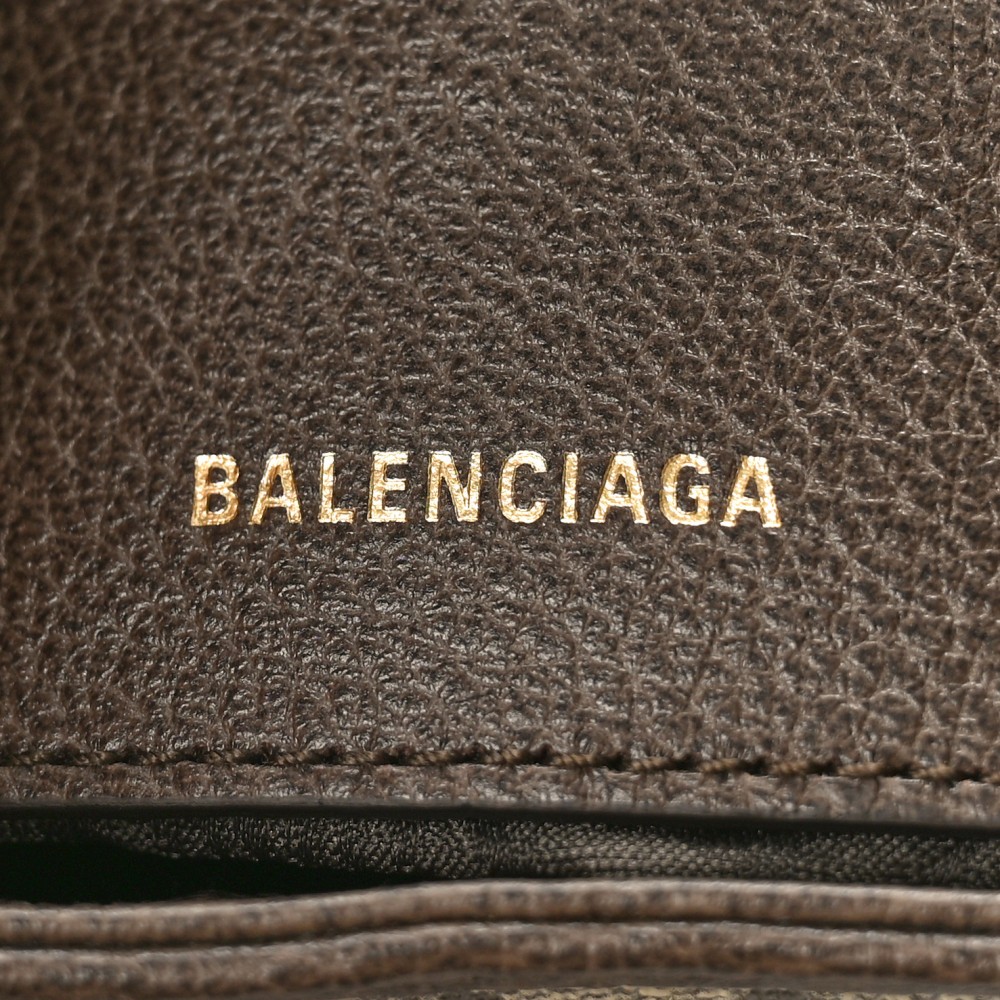 X BALENCIAGA BB Supreme Monogram Calfskin Web Mini Jackie 1961 Hobo Beige Ebony