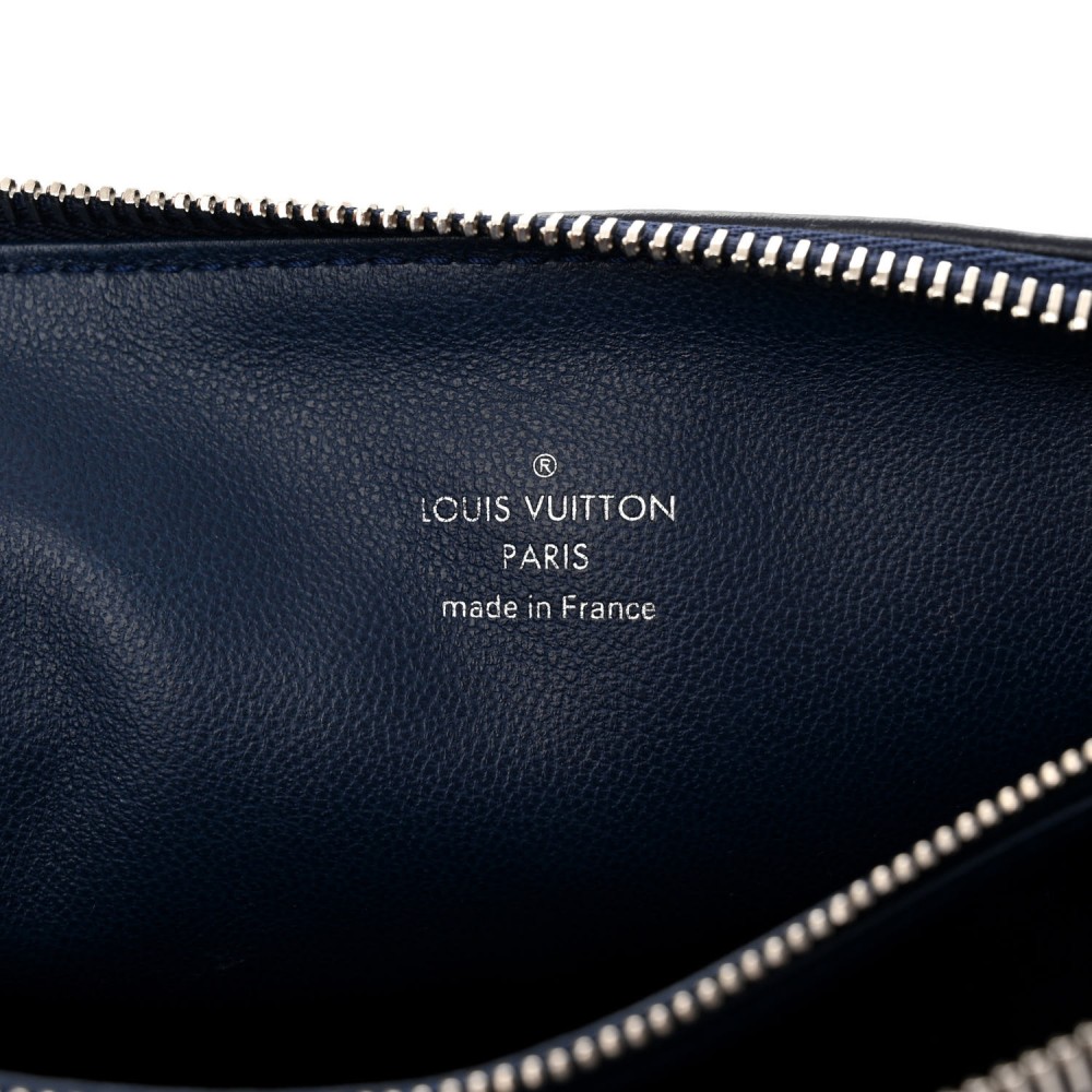 Lambskin Embossed Monogram Coussin PM Navy