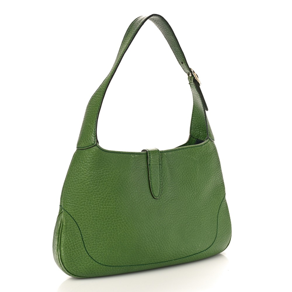 Soft Grained Calfskin Jackie O Hobo Green