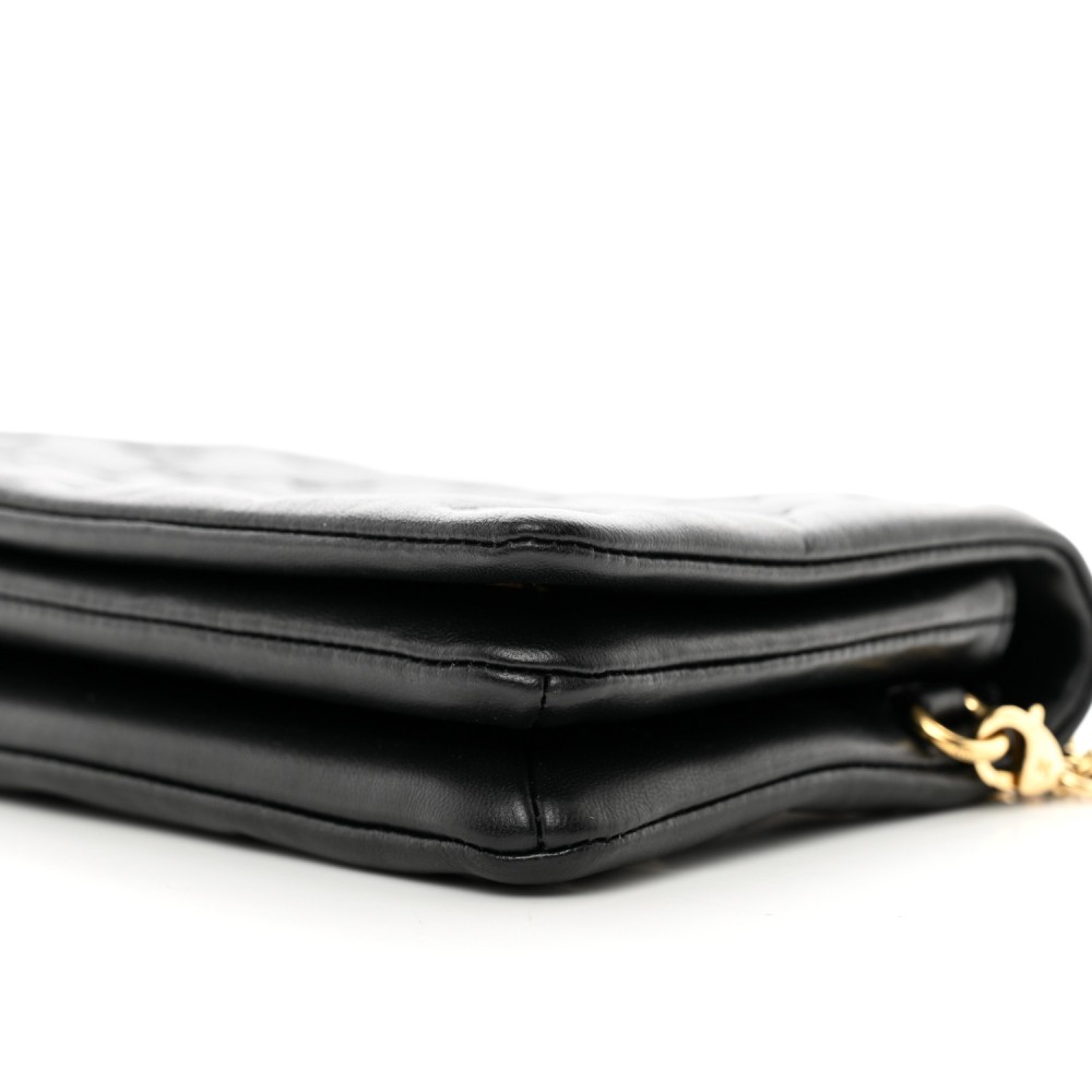 Lambskin Embossed Monogram Pochette Coussin Black